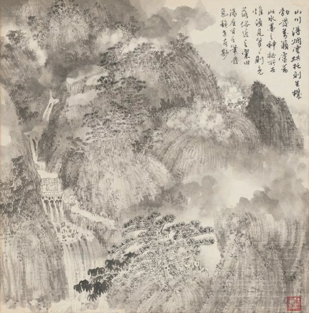 5cm纸本水墨设色2009空山清响恬无俗氛37.5cm×23.