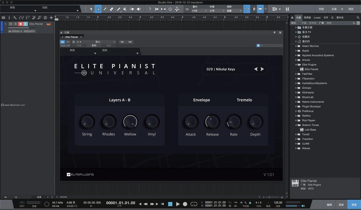 angelicvibes elite pianist for mac(虚拟钢琴乐器)