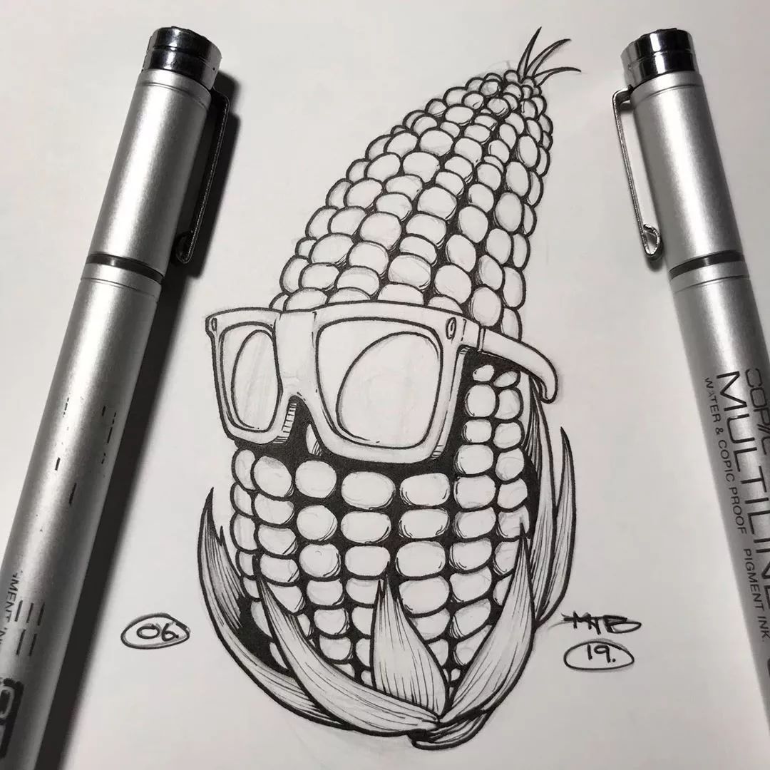 素材丨创意设计色彩装饰画马克笔插画