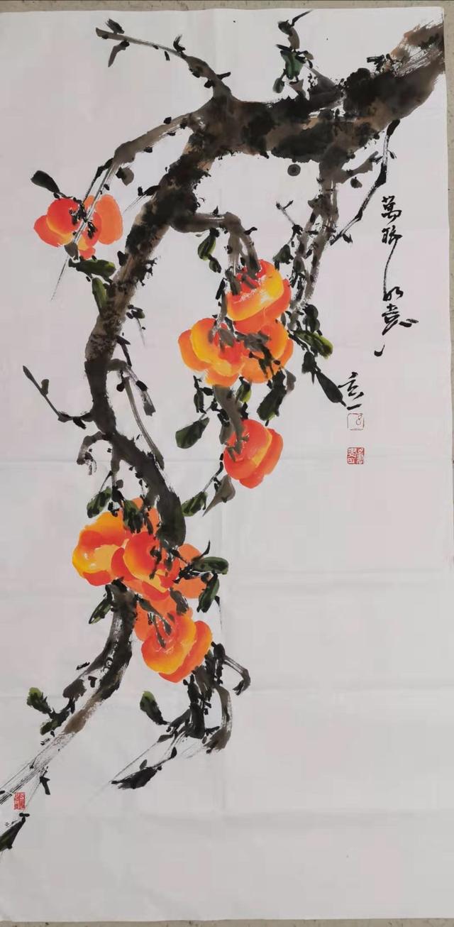 独领风骚,把中国书画拓展了一段崭新的风光,这和他玄一体和柿子王的