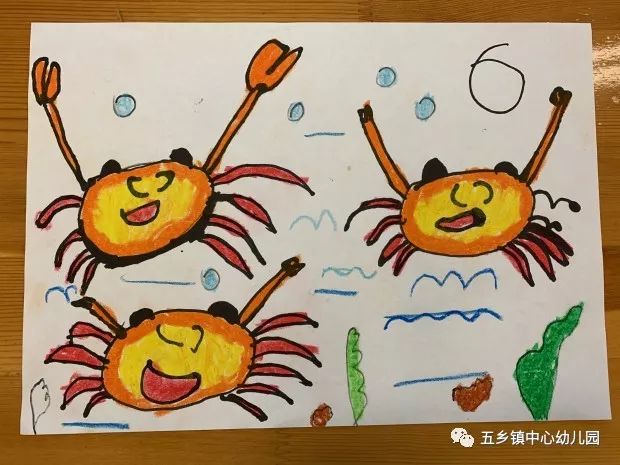 螃蟹创意画 1 螃蟹是幼儿生活