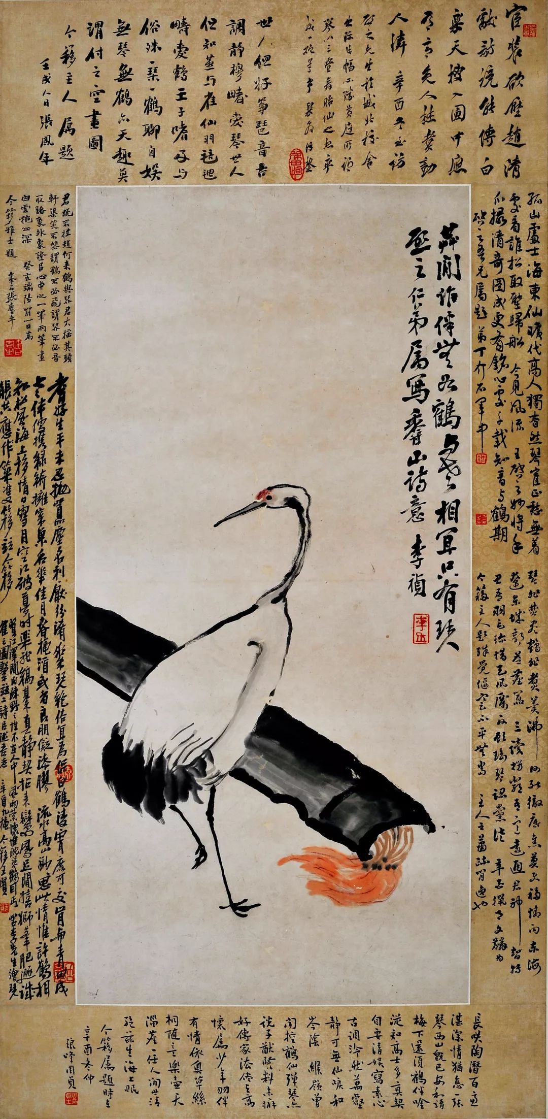 《琴鹤》李苦李 74.5cm×35cm