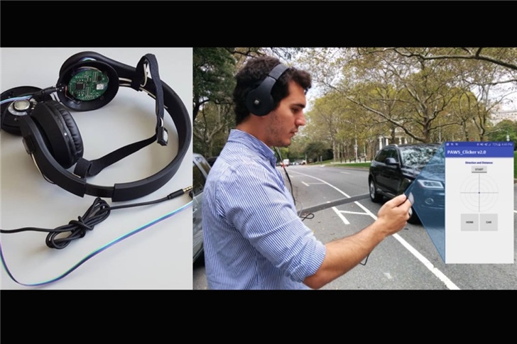 走路听歌看手机容易被车撞，为此科学家研发了一种新耳机