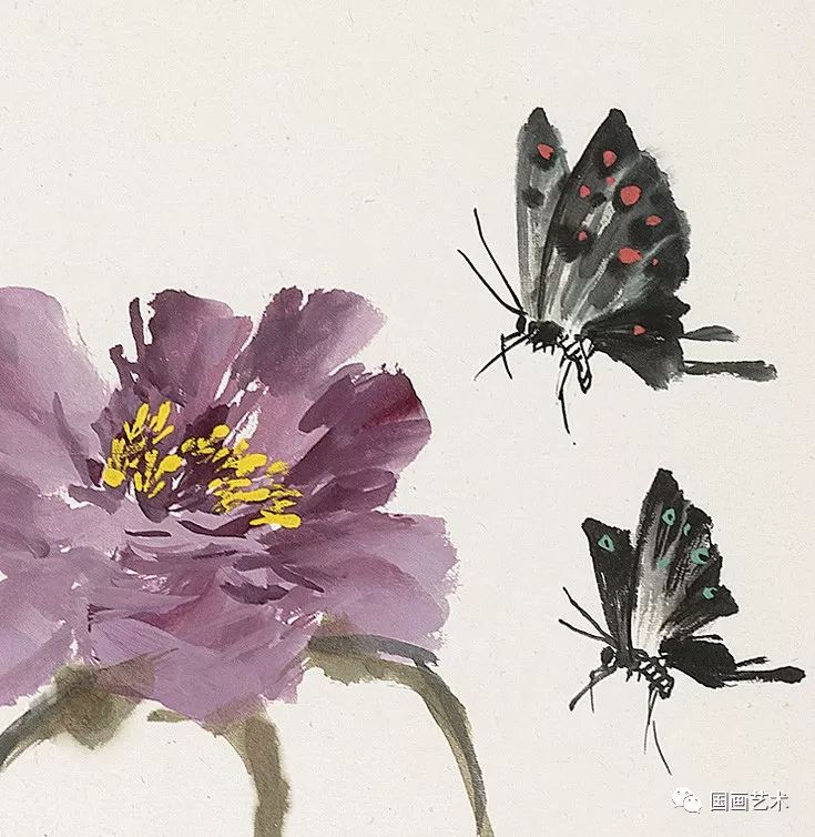 蝴蝶翩翩入画中