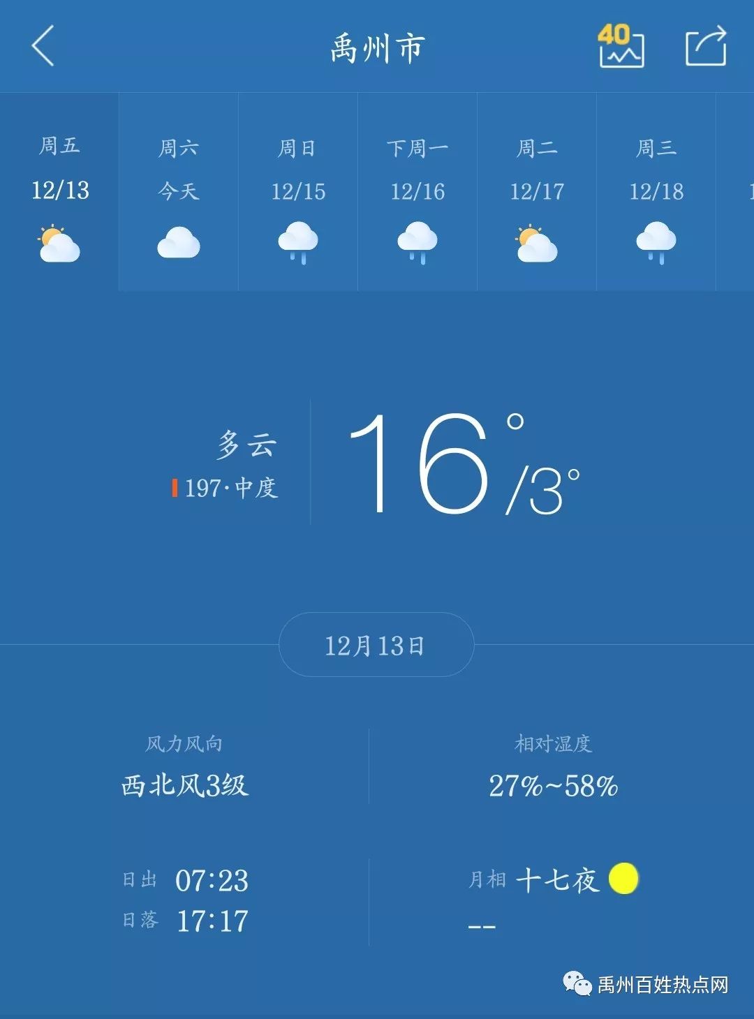 河南许昌禹州天气