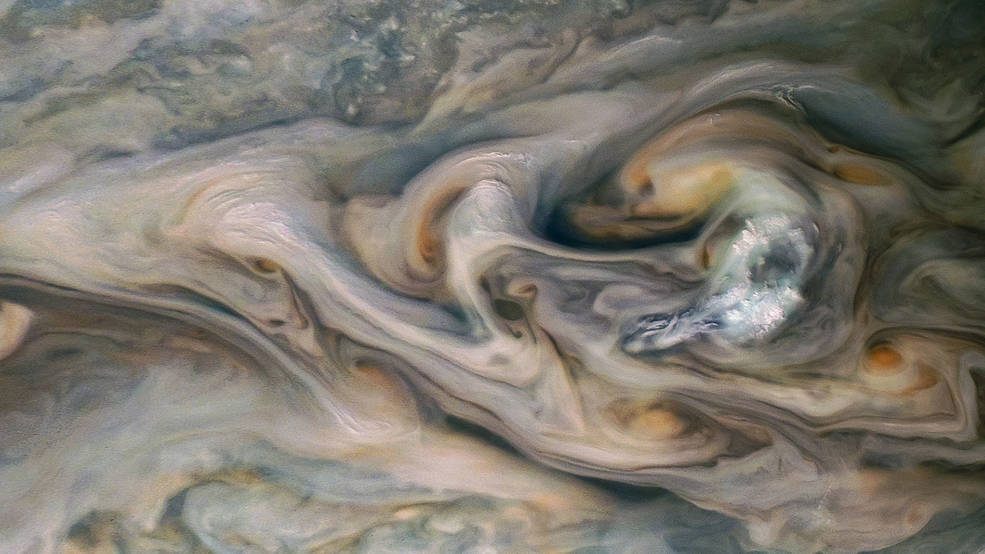 多图｜“6+1”，木星南极又多了一个新气旋