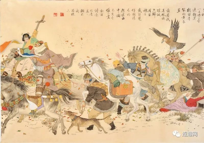 著名画家项维仁工笔新作—— 《昭君出塞》长卷(72×300cm)