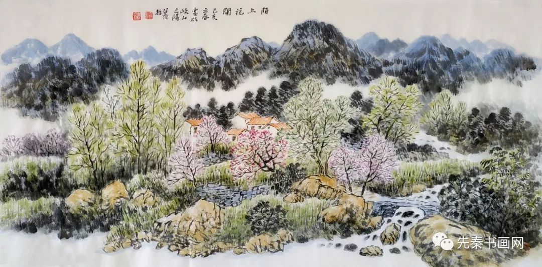 先秦书画网画家王慕哲山水画作品微展