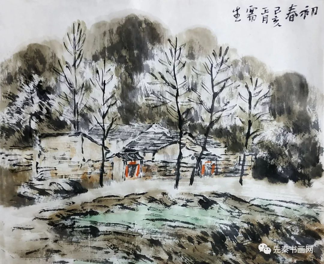 先秦书画网画家王慕哲山水画作品微展