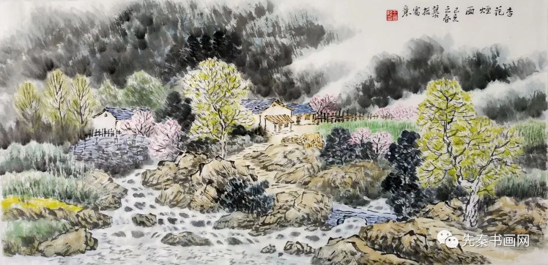 先秦书画网画家王慕哲山水画作品微展
