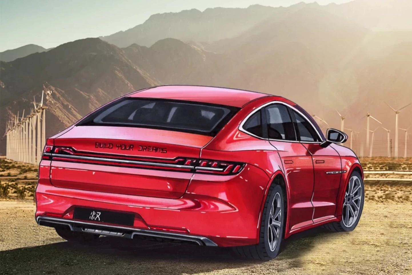 比亚迪汉非官方效果图曝光!前脸更加硬朗,不愧