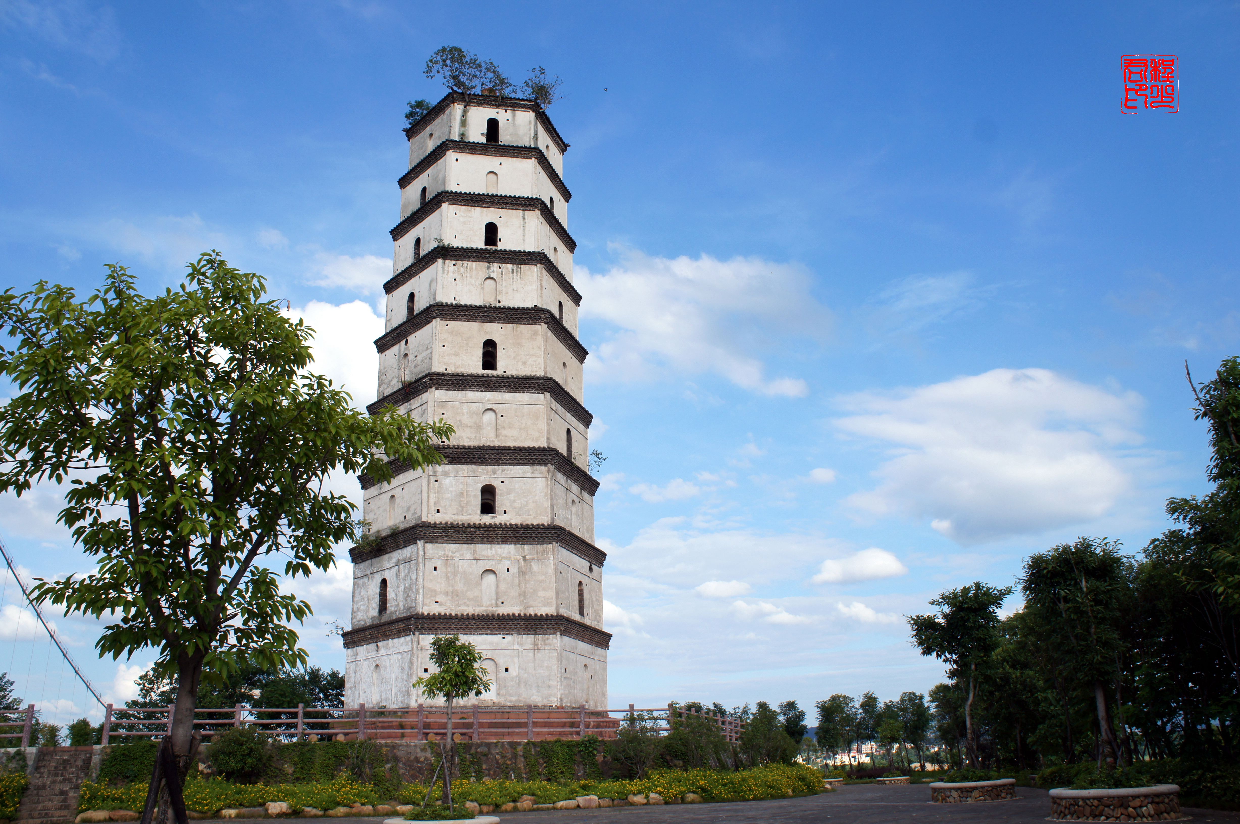 古城赣州的一座风水宝塔—玉虹塔
