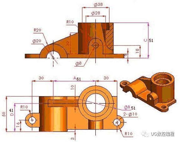 初学ug找不到练习图用心整理高清图纸赶紧收藏吧