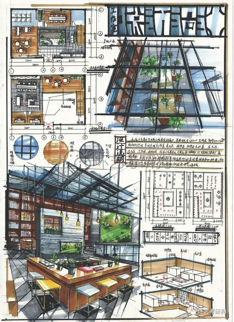 办公空间快题设计300字 办公软件一键设计数学题 办公室空间设计快题