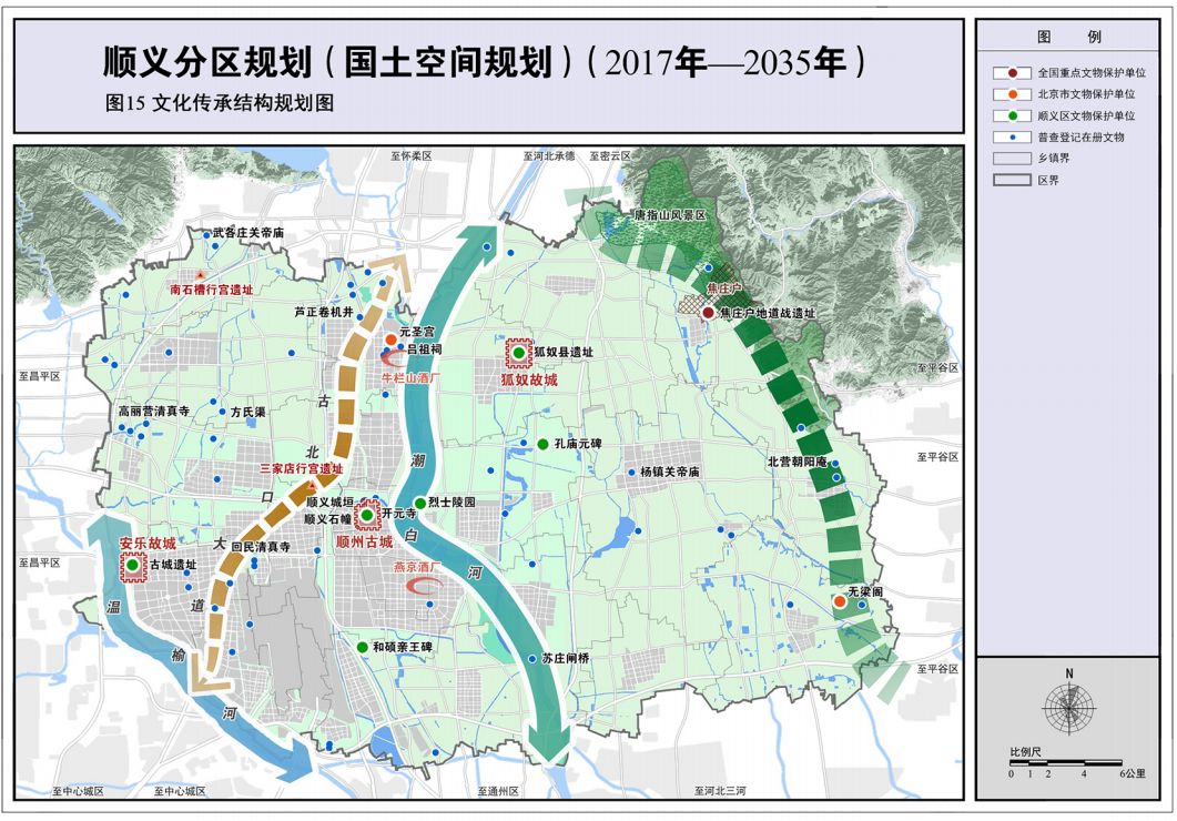 以新城规划范围为边界,进一步划分出仁和,马坡,牛栏山,南法信,国门