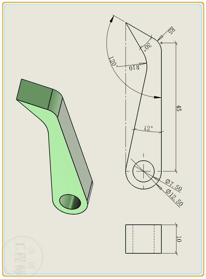 用solidworks设计的棘爪与齿条的仿真运动