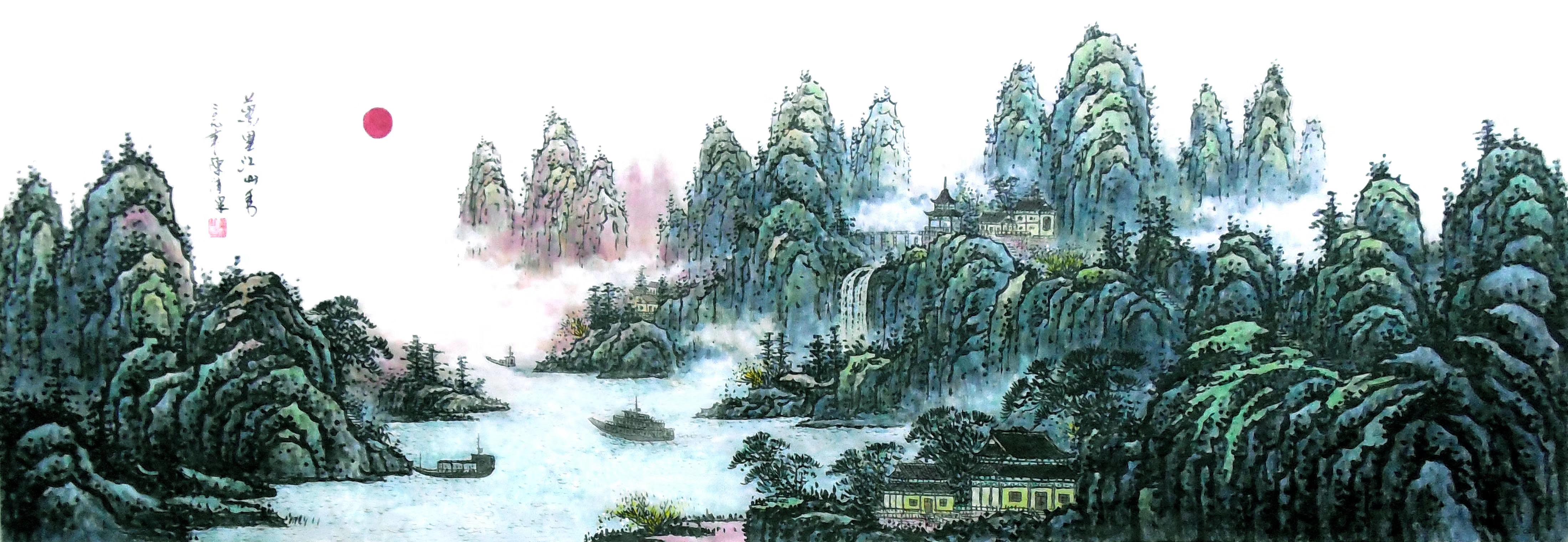 原创红墙画家陈清泉的山水画师古而不泥古,立足传统独创"陈家山水"