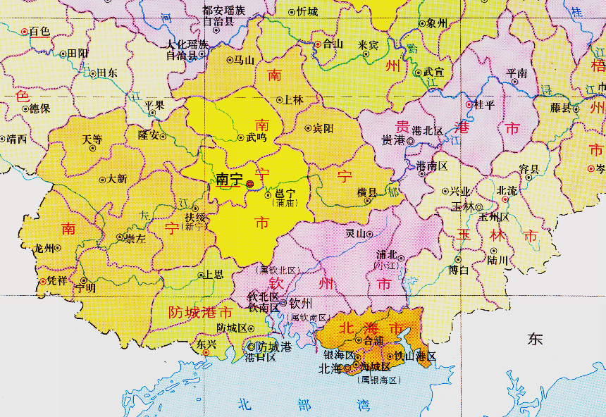 广东与广西的区域调整,广东省5个县,为何被划入了广西?