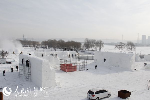 第十九届中国 牡丹江雪堡预计12月底开园 打造全沉浸 情景互动式冰雪游乐园 雪雕