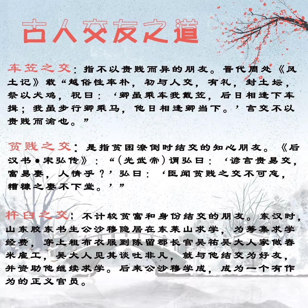 文化小贴士 | 古人交友之道