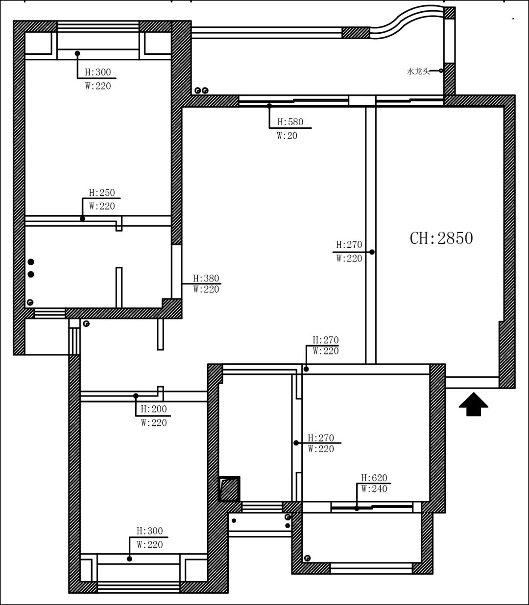case list 4张效果图 全景图 37张施工图(含cad源文件) 拆墙图 砌墙图