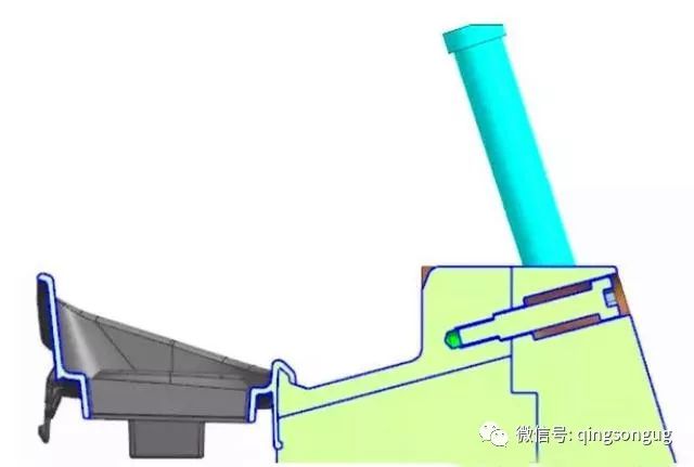 滑块上面做斜顶结构样式说明