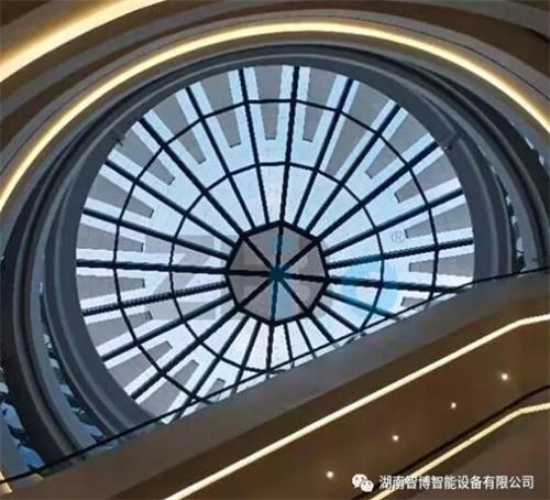 圆形玻璃顶外遮阳天幕案例分享_采光