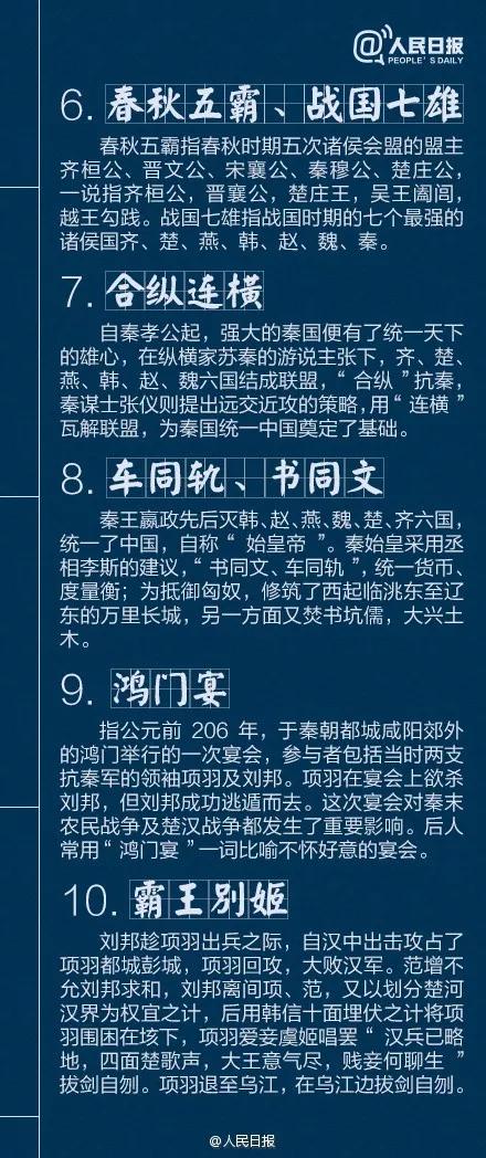 人民日报：不可不知的40个中国古代历史典故，读懂半个中国的历史