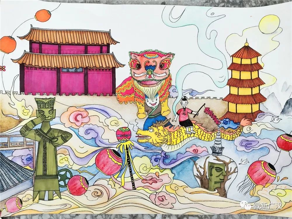 天府旅游名县创建三星堆杯主题墙绘设计获奖作品出炉