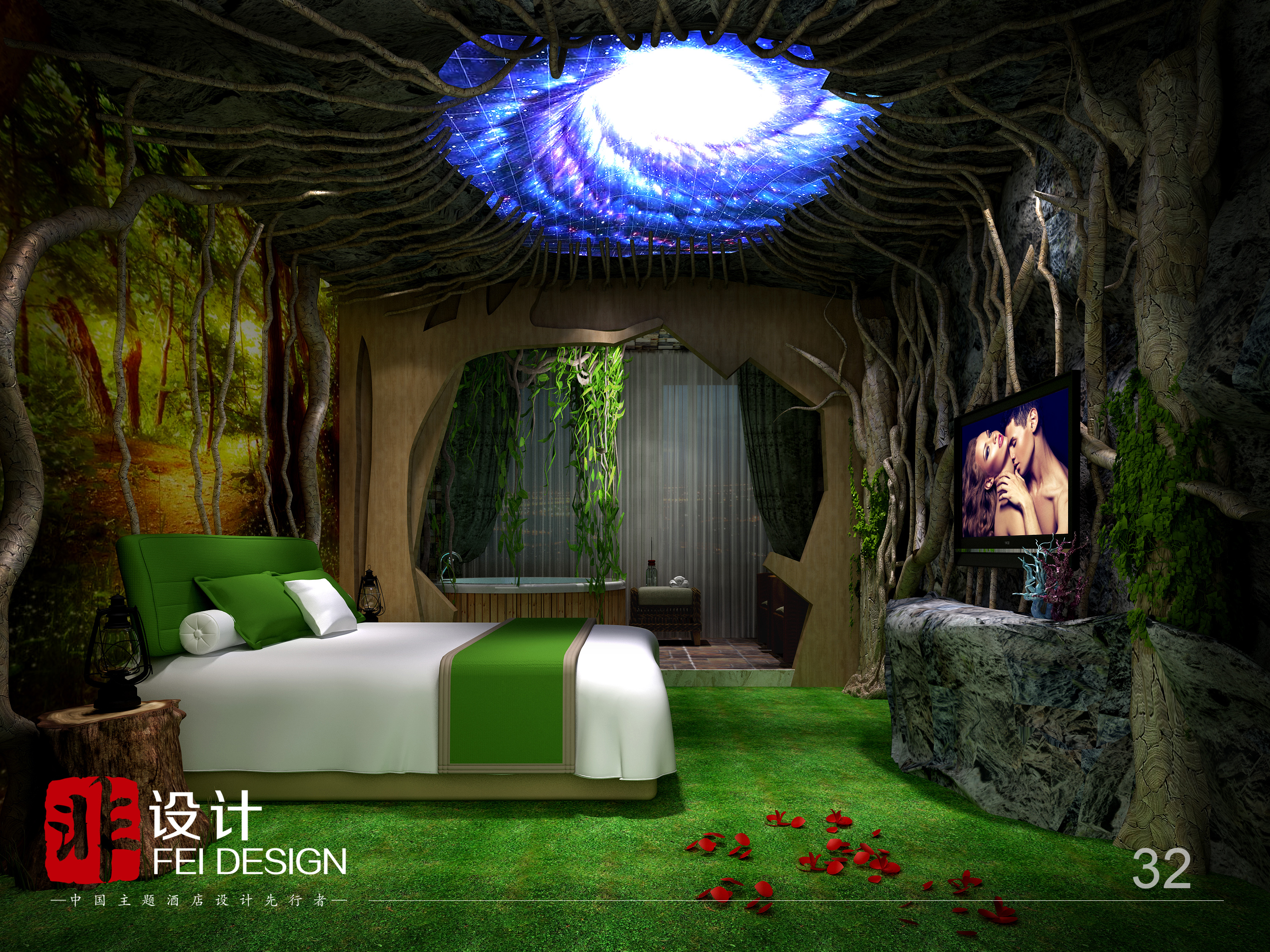 非设计分享——森林主题酒店客房设计