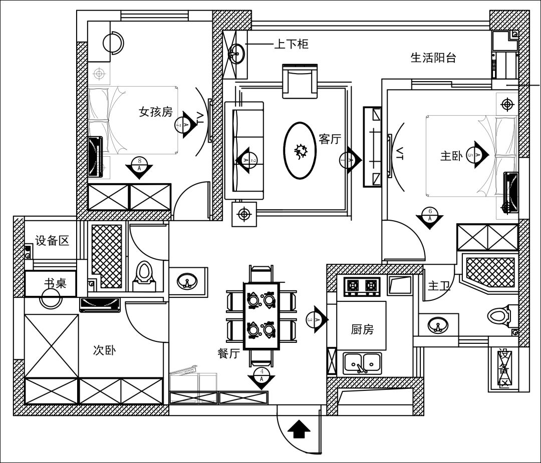 客厅沙发背景平面图 厨房门套立面图 厨房门套平面图 餐厅酒柜立面图