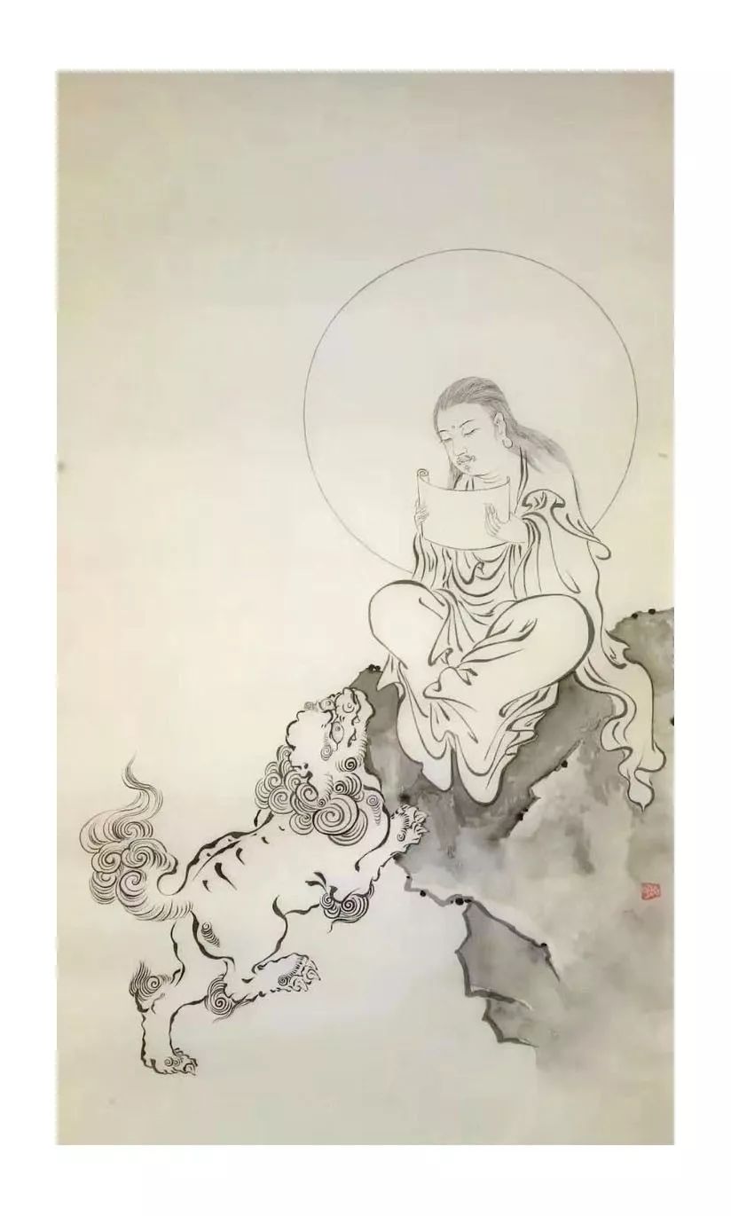 战乃明佛像绘画精品_菩萨