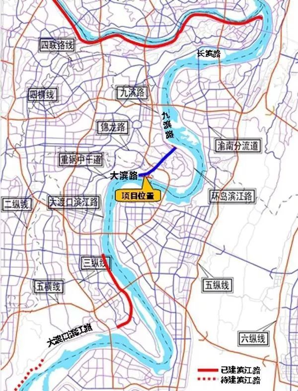 大滨路和九滨路要牵手了大渡口将再添一条出区通道