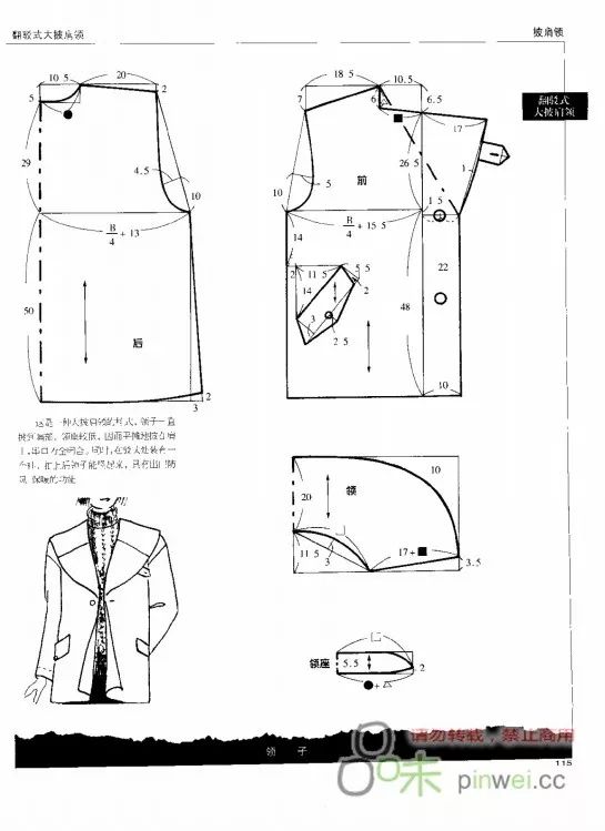 觉得冬天可以用到的女装外套裁剪图