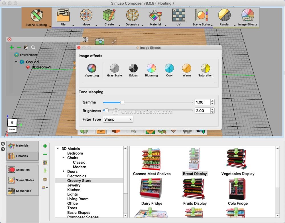 3d场景制作软件simlab composer9mac版,制作逼真的渲染图像