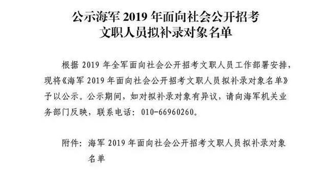 【红师教育】2019军队文职拟补录对象名单再次公示！59人补录中成