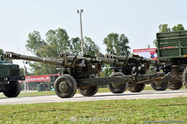 经典老炮pl661型152毫米加榴炮和pl591型130毫米加农炮