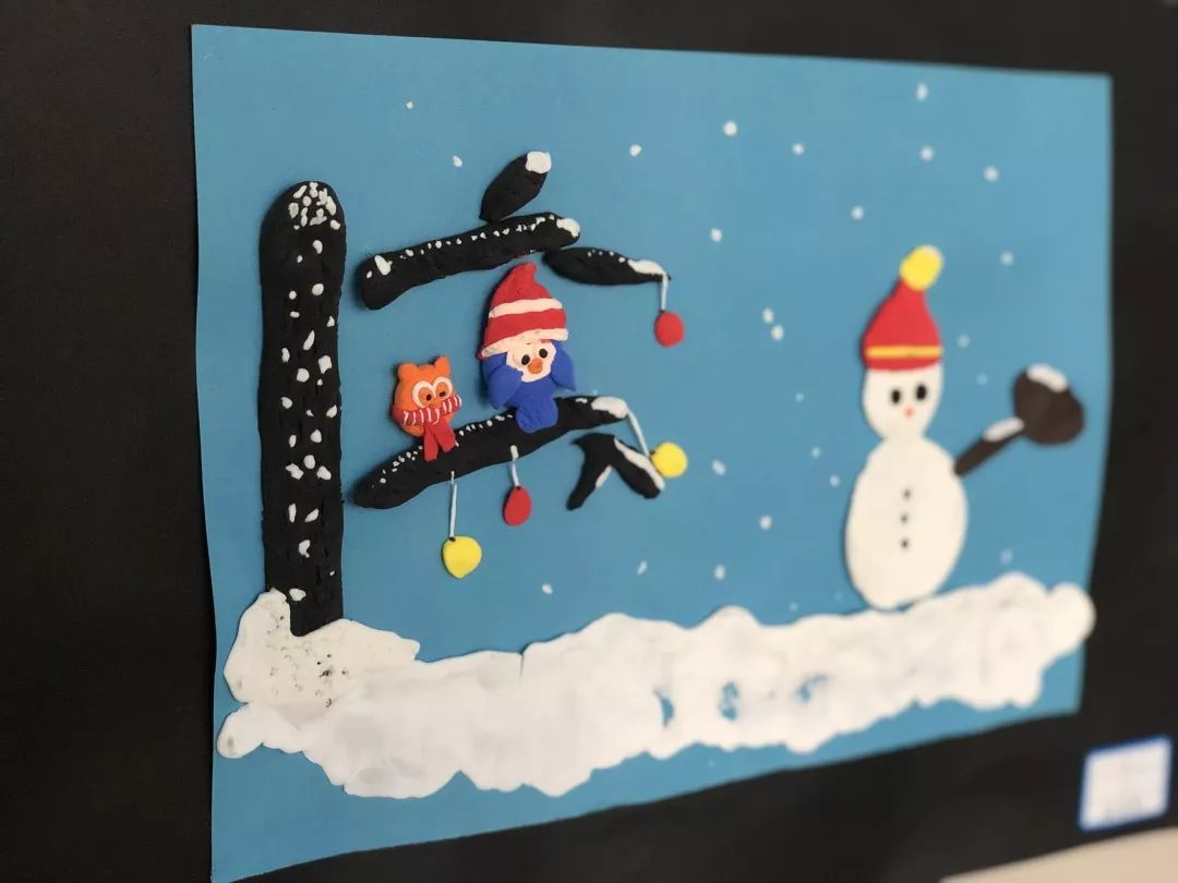 别具一格,特色美的自制冰景作品惟妙惟肖,外形精美的雪景粘土作品亲子
