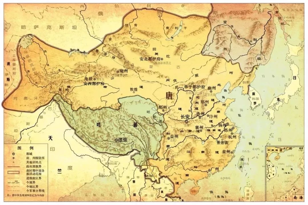 唐朝行政区划与疆域图