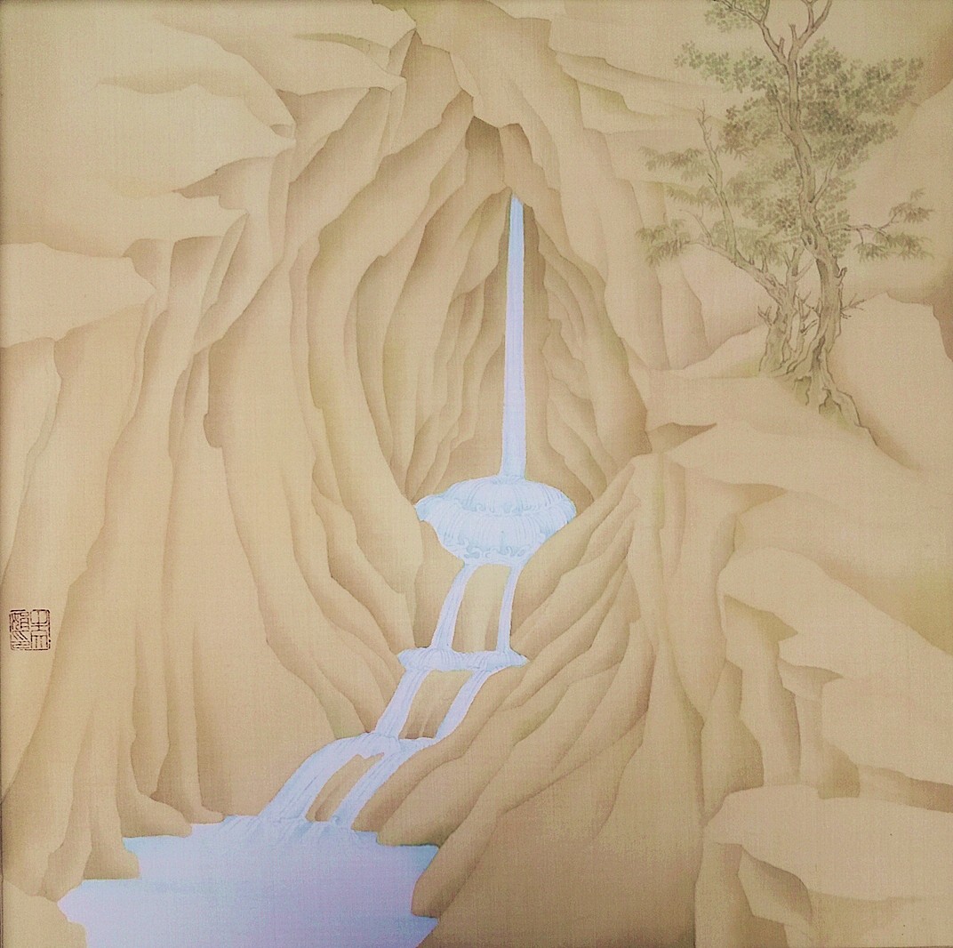 《泉》,绢本,36x36,2017