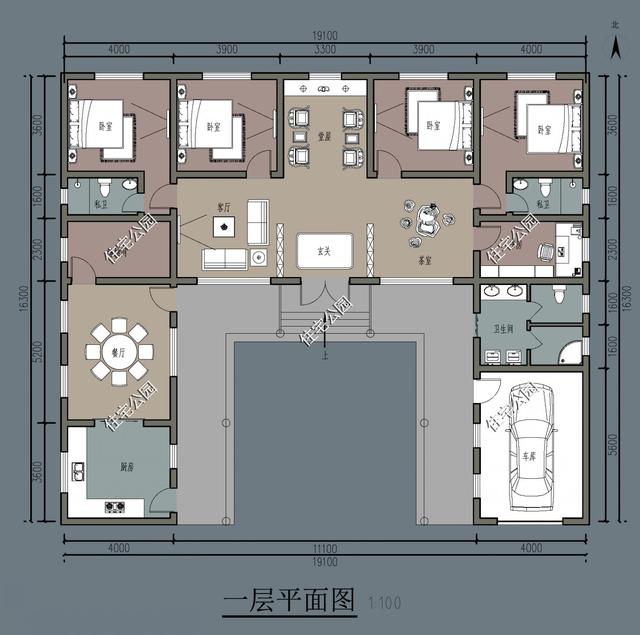 农村中式三合院,还是有院有堂屋才实用,这套户型30万盖不盖?