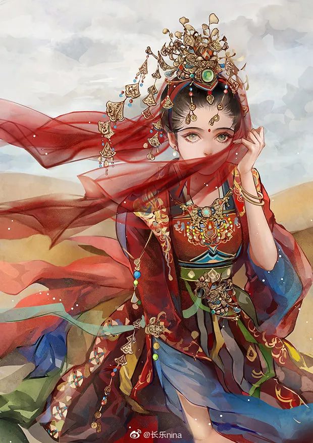 长乐——知名国风插画师,擅长古风半厚涂及现代题材创作.