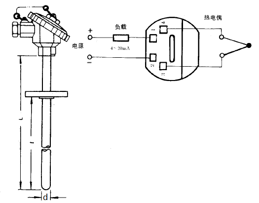 sbwr-2380/431热电偶一体化温度变送器