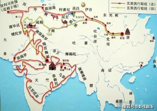 玄奘取路线 公元629年,大唐贞观三年,唐玄奘所见到的,正是历代高昌