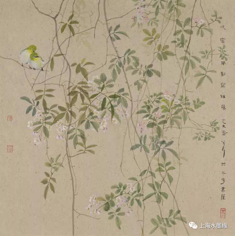 陈谷长 《一窗风影写秋藤》》68*68cm 2015年