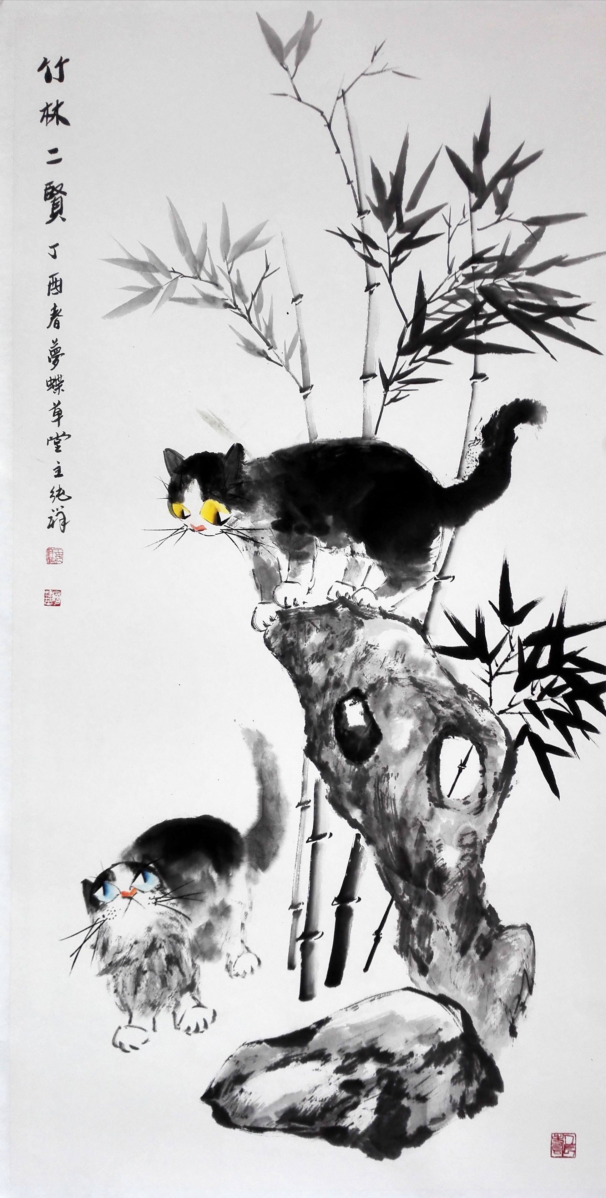 当代国画家:猫翁——王纯祥,写意猫画作欣赏