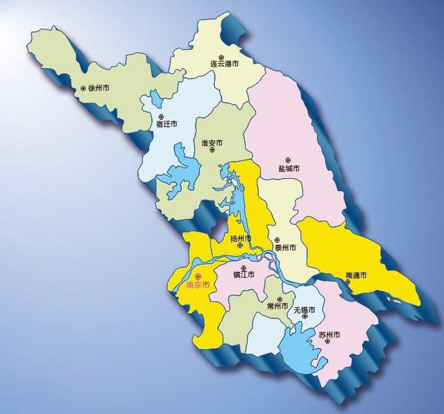 江苏省行政区划图