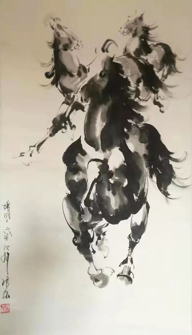 画家张森国画奔马作品赏析