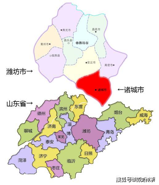 又称龙城,位于山东半岛东南,泰沂山脉与胶潍平原交界处,东与胶州,胶南