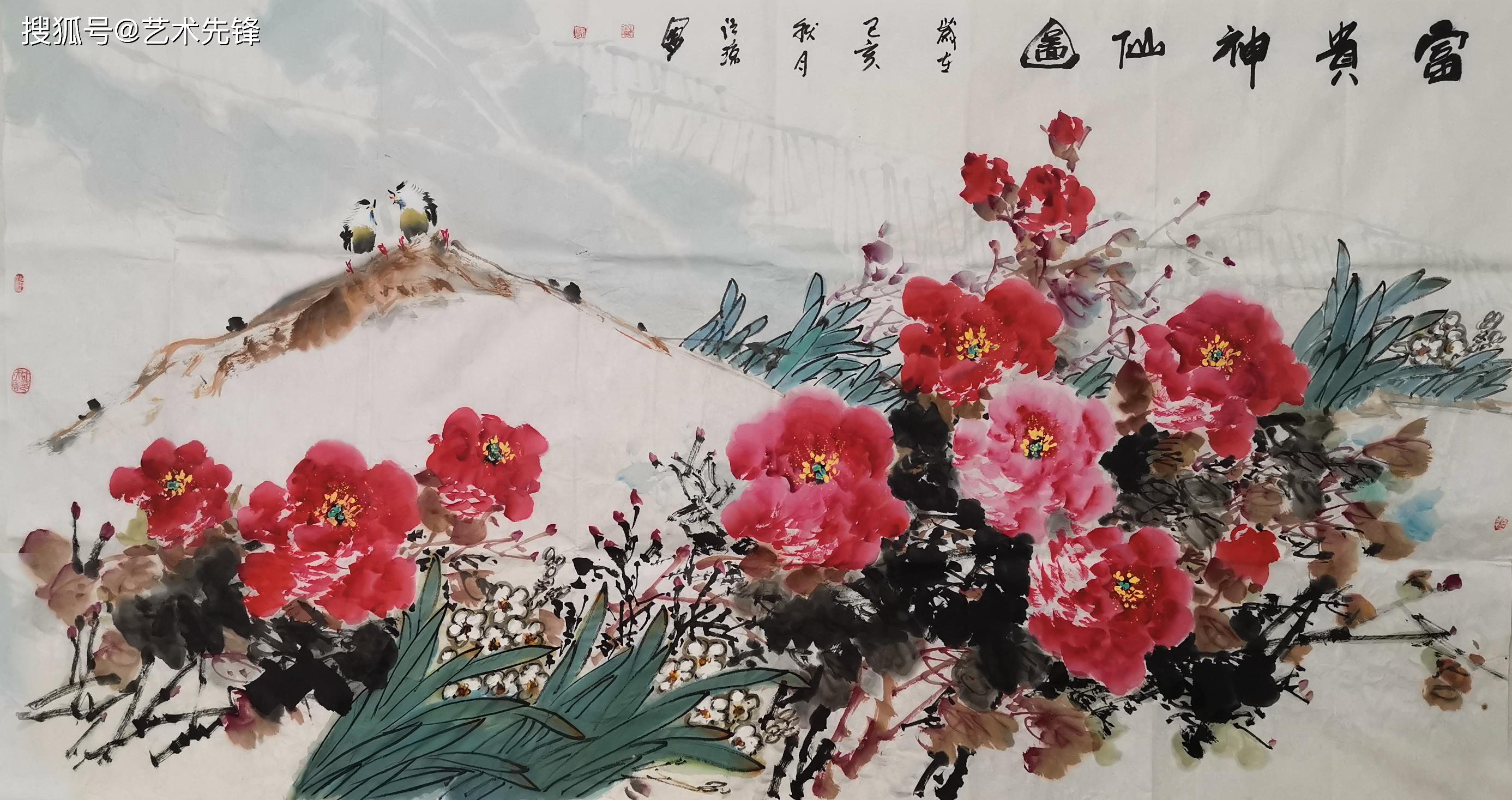 但是在画牡丹花的领域中能够脱颖而出的优秀画家不多,女画家汪琼就是